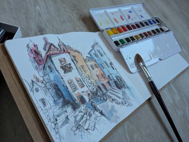 Beispielbild: ein gezeichnetes Haus aus dem Projekt HausLiebe