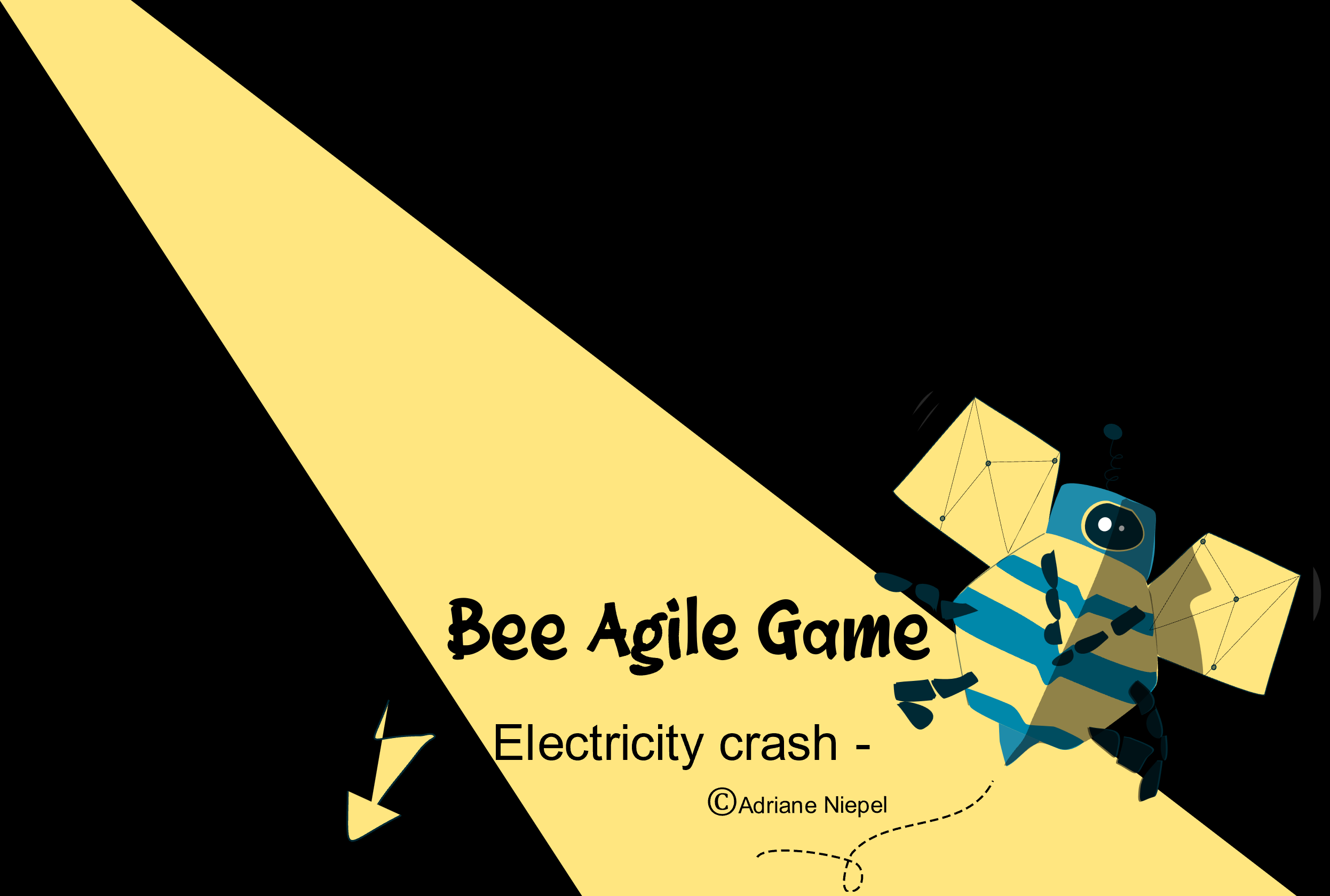 Bee Agile Game Logo mit Bienencharakter